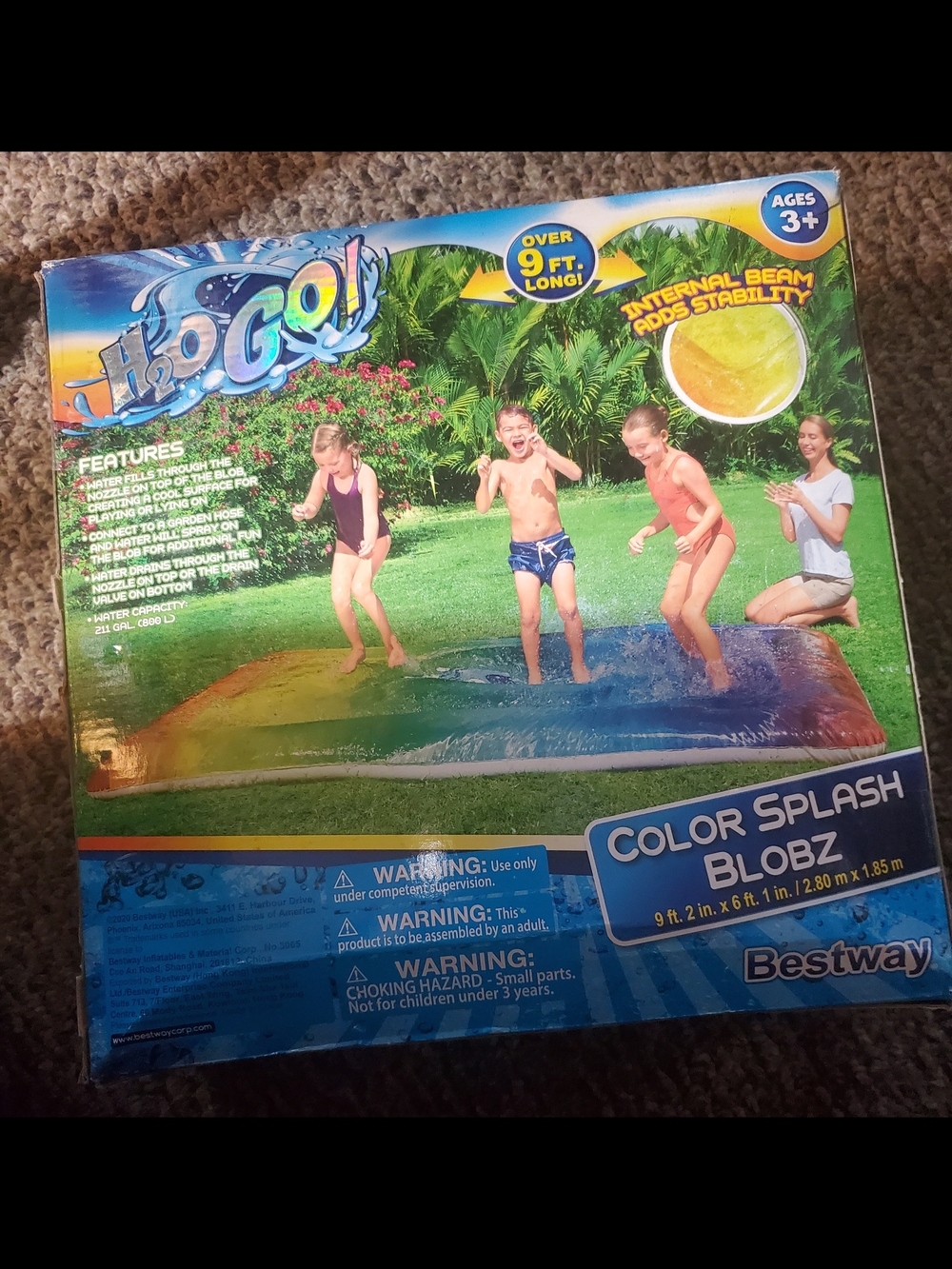 Color Splash Blobz Kids Sprinkler Mat - Multicolor